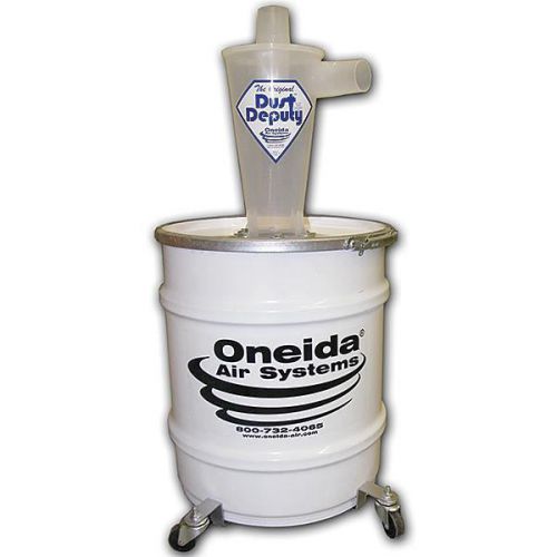 Oneida molded deluxe dust deputy kit with 10-gallon steel drum for sale