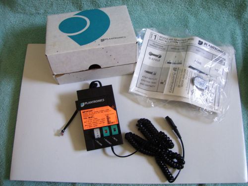NEW! PLANTRONICS M10 Amplifier Cord Adapter Manual/User Guide Orig. Box