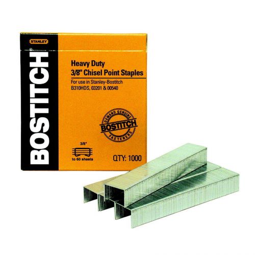 Bostitch chisel point heavy duty staples, 1/2 inch crown, 3/8 inch leg, 25-55... for sale