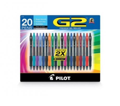 NEW Pilot G2 Gel Pen Assorted Colors - 20 Count