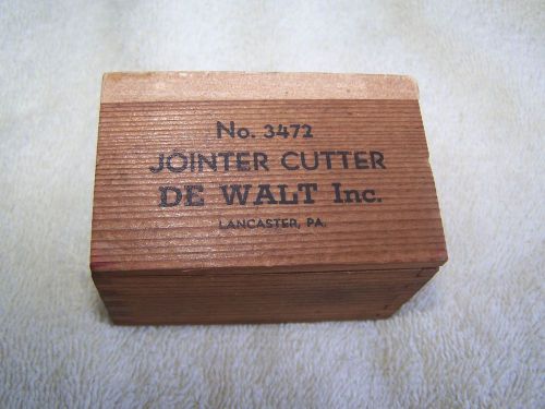 Vintage ORIGINAL WOOD BOX for the DEWALT Jointer Cutter Blade No. 3472