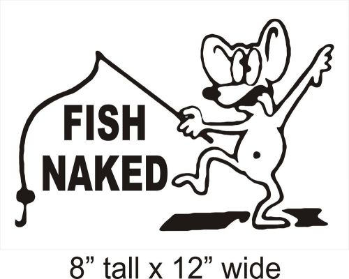 fish naked funny car vinyl sticker decals truck window bumper decor  SG15