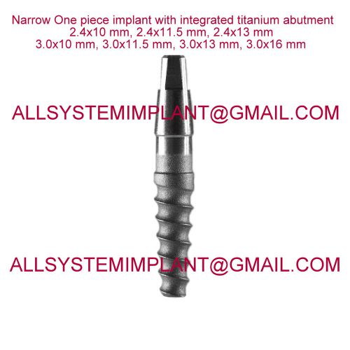 Dental One piece implant with integrated abutment  + Free Shipping Worldwide 45$