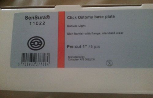 10 NEW BOX COLOPLAST SENSURA 11022 Skin Barrier Base Plate Pre Cut 1&#034; Ostomy