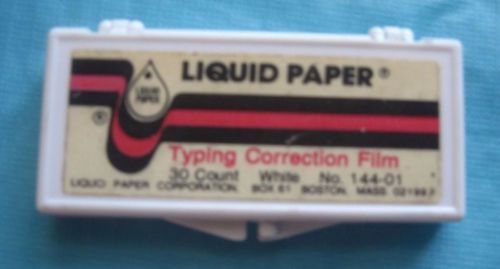 Liquid Paper.Typing Correction Film- Vintage 144-01
