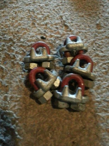 Lot of 5 each 5/16&#034; crosby wire cable  rope clip turn back for sale