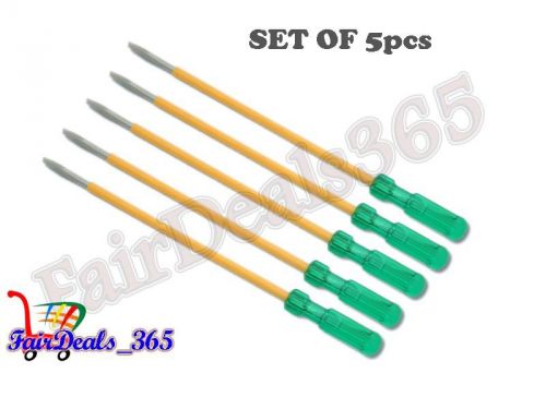 Lot of 5pcs insulated screw drivers set blade size 150mm, length 236mm brand new for sale
