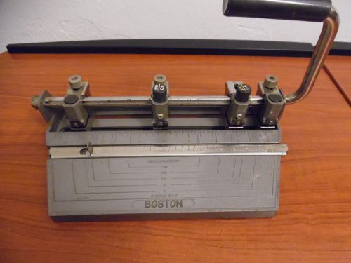 VINTAGE BOSTON HOLE PUNCH HEAVY DUTY 1 TO 4 HOLES MADE IN USA 1960&#039;S