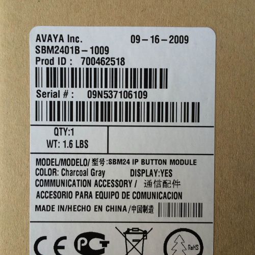 Avaya IP Button Module SBM24 SBM2401B (700462518) Brand NEW UNOPENED