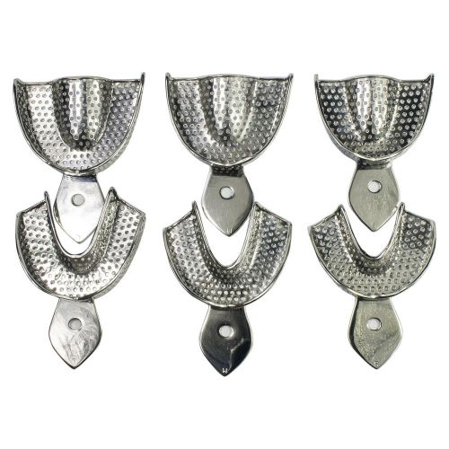 6pcs full stainless steel dental impression trays new for sale