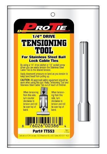 Pro Tie TTSS3 1/4-Inch Drive Tension Tool for Stainless Steel Ties