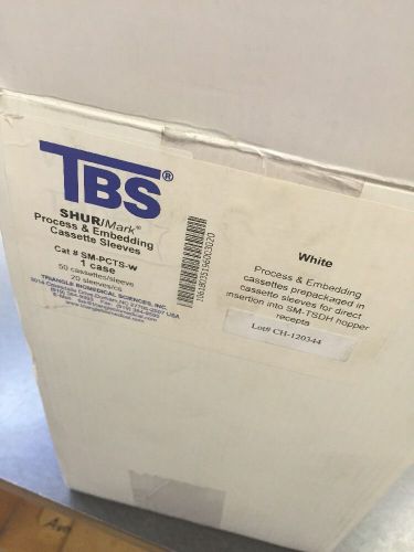 TBS Shur/Mark Process &amp; Embedding Cassettes White Case Of 1,000 New SM-PCTS