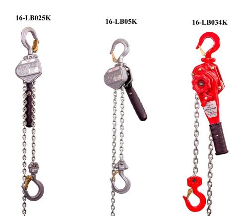 Hit brand manual lever chain hoist - 1/4, 1/2 or 3/4 ton capacity,10ft lift for sale