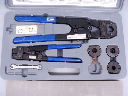 Zurn qcrtmh steel multi head crimp tool kit 3/8&#034;-3/4&#034; pex fittings for sale
