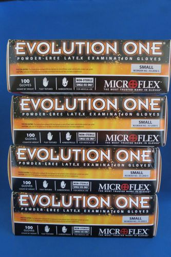 4 boxes microflex evolution one latex gloves small latex disposable ev-2050-s for sale