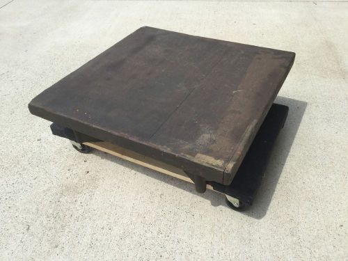 Machinists Surface Plate hand scraped cast Iron USA 24&#034; x 24&#034; Wooden Cover