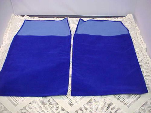 Blue presentation pouches two total 9-3/4x12-3/4 faux ultra suede plaque holder for sale