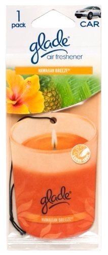 12 Pk Glade Paper Candle Hanging Car &amp;  Home Air Freshener HAWAIIAN BREEZE Scent