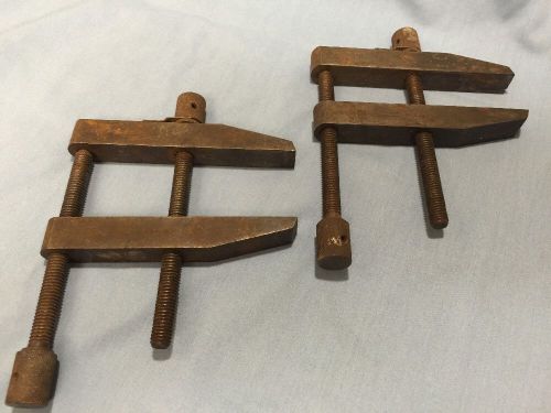 2- Brown &amp; Sharpe Parallel Machinist Toolmaker Clamps 754-F