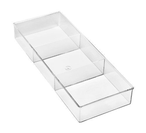 Whitmor 6789-3067 3-Section Clear Drawer Organizer, Small