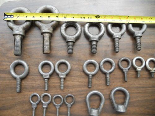 Industrial 5/16 to 1&#034;-8 x 2 1/2&#034; Forged Lifting Eyebolt Lot x20 Machinist/Chuck