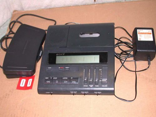 Sony BM-77 Transcriber with foot pedal &amp; power supply free ship