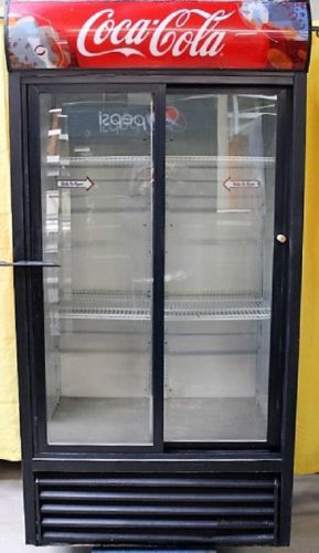 True Two Sliding Door Commercial Refrigerator
