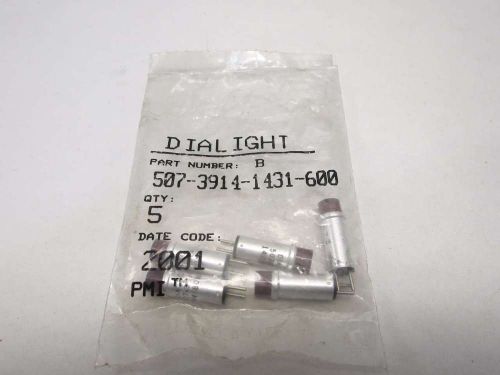 NEW BAG OF 5 DIALIGHT B 507-3914-1431-600 PMI RED INDICATING LIGHT D526775