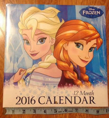 New Sealed Disney Frozen 2016 ~ 12 Month Calendar~ Anna Elsa Olaf Kristoff