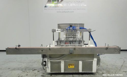 Used- Cozzoli Model VR-840-8 Inline Piston Filler. Machine is capable of speeds