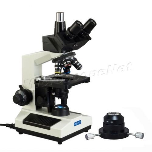 Compound darkfield trinocular 40x-1000x microscope w replaceable led light for sale