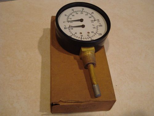 Us gauge boiler gauge 1/2 inch mnpt 2 inch stem, new for sale
