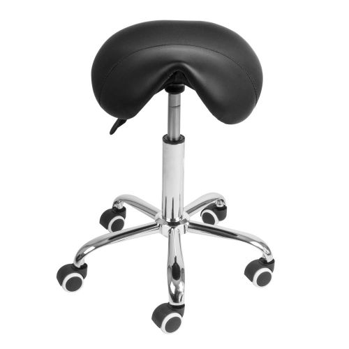 Hydraulic Rolling Swivel Stool Adjustable Tattoo Facial Massage Spa Salon Black