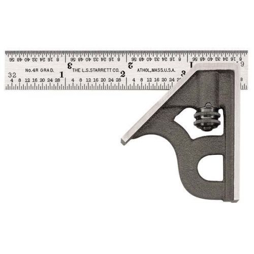 STARRETT 11H-4-4R 2 Piece Combination Square Set - Blade Length: 4&#039;