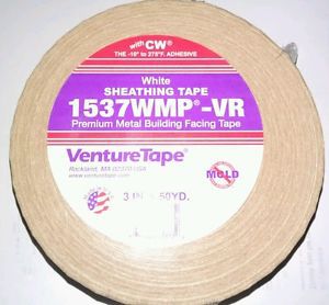 Venture Tape 1537wmp - 3&#034;x150&#039; White Vinyl Tape (Case of 16)