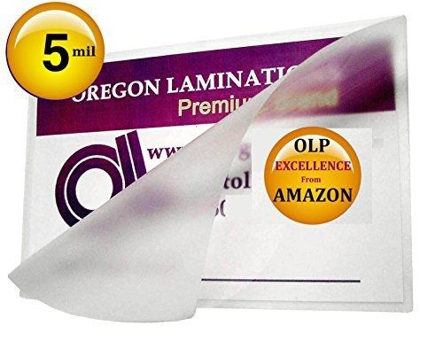 Oregon Lamination Premium Qty 100 5 Mil 5x7 Photo Laminating Pouches 5-1/4 x