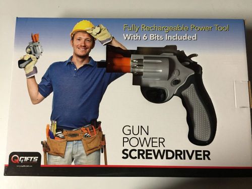 Gun Power Screwdriver - Gray (Revolver Shaped Cordless Rechargeable Screw Gun)