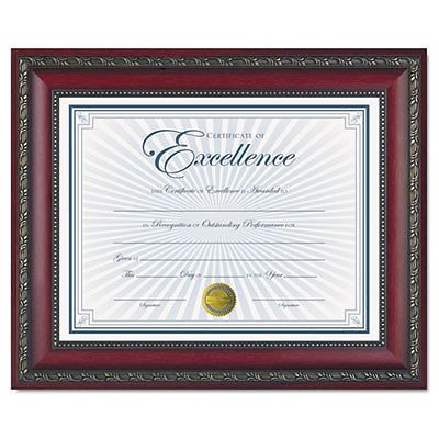 World Class Document Frame w/Certificate, Rosewood, 8 1/2 x 11, Sold as 1 Each