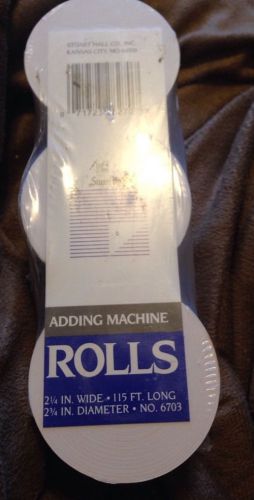 Stuart Hall Single Ply Adding Machine Roll--2.25&#034; x 115 ft-3-Pack