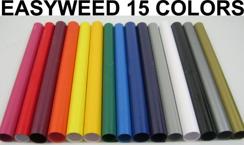 15 colors siser heat press transfer vinyl kit - 15 rolls - 15&#034; x 12&#034;  each for sale