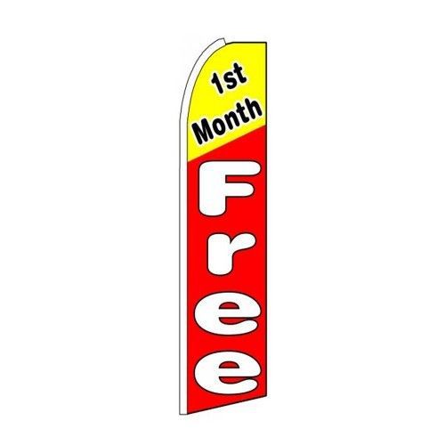 1st MONTH FREE FEATHER SWOOPER TALL FLAG NEW BANNER 15&#039;