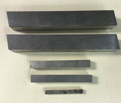 Lathe Tool Bits Lot of 5 Carbide LATROBE STEEL DOUBLE SIX Machinist Tool 1&#034;