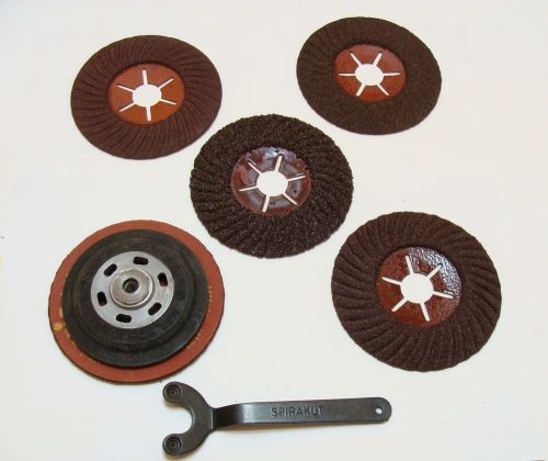 Spirakut grinding disc mounting pad and wrench k102 zec grinder tool lot