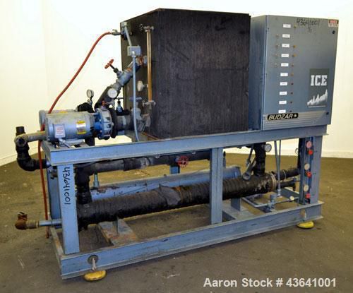 Used- Budzar Industries Self-Contained Water Cooled Indoor Chiller, Approximatel
