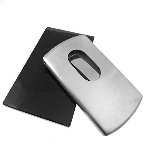 EOM Smart Slide Out Stainless Steel Business Credit Card Holder Name Card