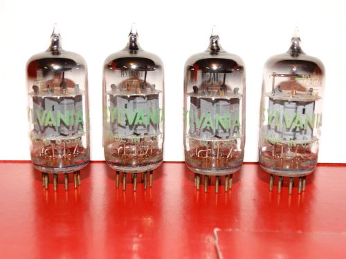 4 x 12AU7A Sylvania Tubes *D-Getter*Matched*Very Strong*1957