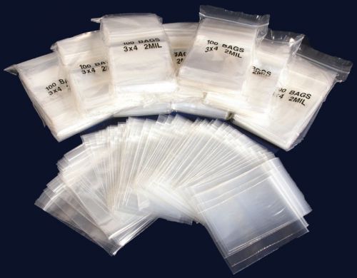 1000 Ziploc Zipper Bags Plastic Baggie Ziplock 3&#034;X 4&#034;