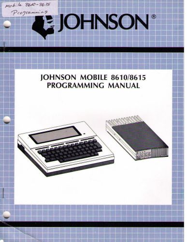 Johnson Programming Manual MOBILE 8610/8615