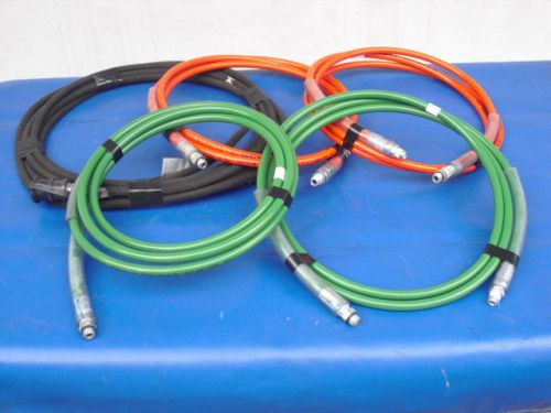 (5) NICE Parker Parflex/Aeroquip 9ft &amp; 24ft Hydraulic Hoses With Fittings $19.99
