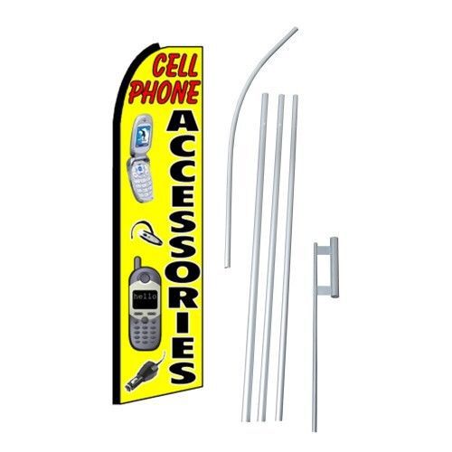 Cell Phone Accessories Phone Flag Swooper Feather Sign Banner 15&#039; Kit made USA